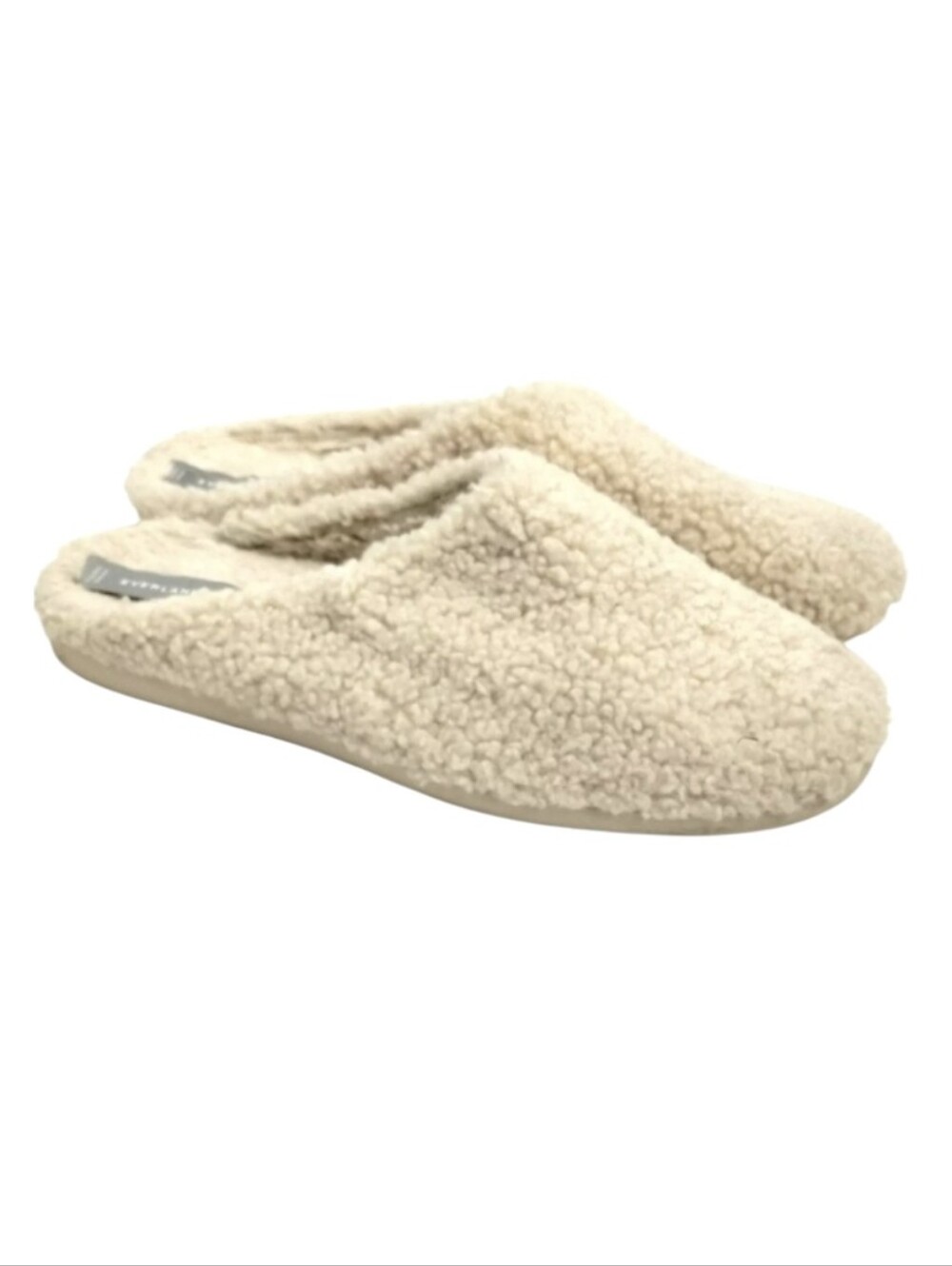 Everlane Renew Teddy Sherpa Slippers Cream